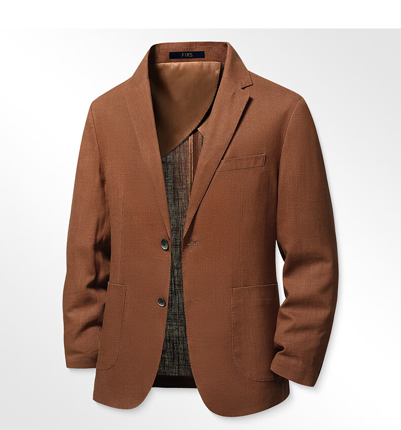 Shanshan [Natural Linen] Men's Spring Summer Thin Business Casual Blazer New Single Suit Jacket 21