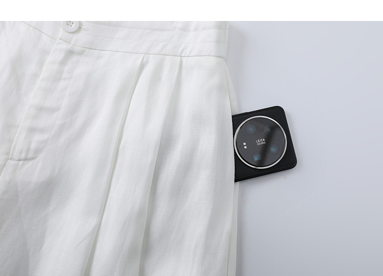 Demana [with Linen Lyocell] Summer Button High-Waist Wide-Leg Folded Slimming Cropped Casual Pants for Women Premium Feel 14