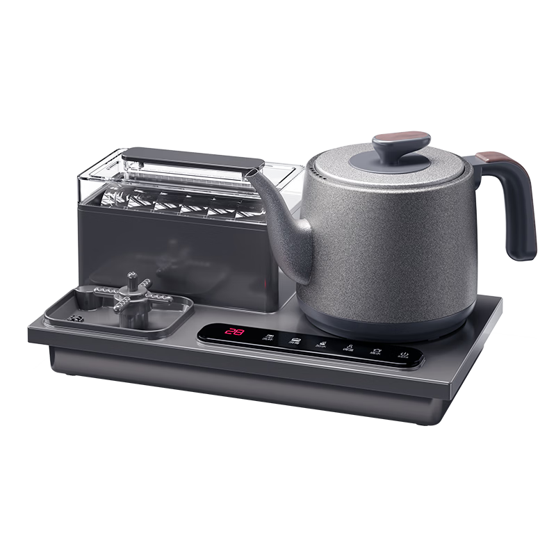 CHIGO Pure Titanium Fully Automatic Water-Refilling Electric Kettle, Tea Table And Kettle Combo Machine, Washable Cup High-Temperature Steam Disinfection Electric Tea Stove, Built-In Tea Table for Brewing Tea, Specialized Electric Tea Tray