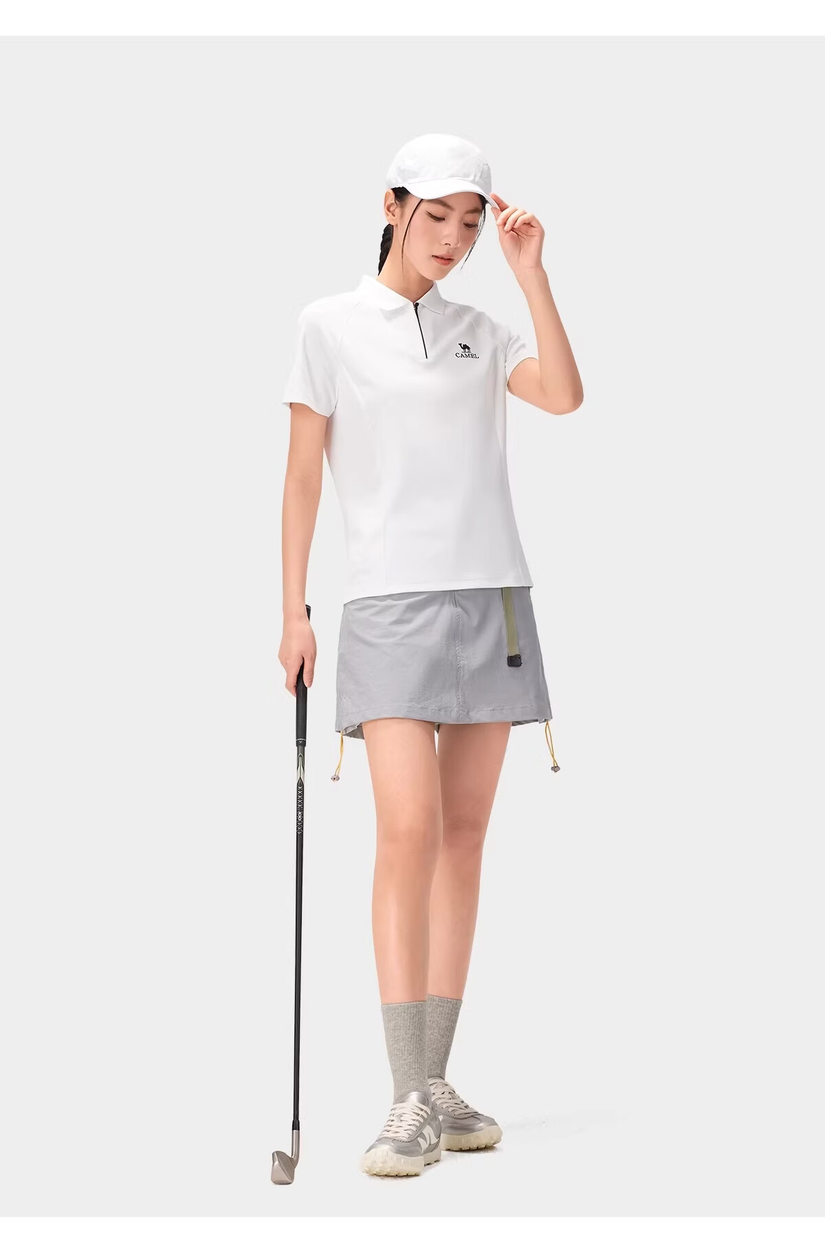 CAMEL [Toray Fabric] Outdoor Quick-Dry T-Shirt Men 2026 Spring Summer Short Sleeve Wrinkle-Resistant Sports Sun Protection Polo Shirt Women 8095 25
