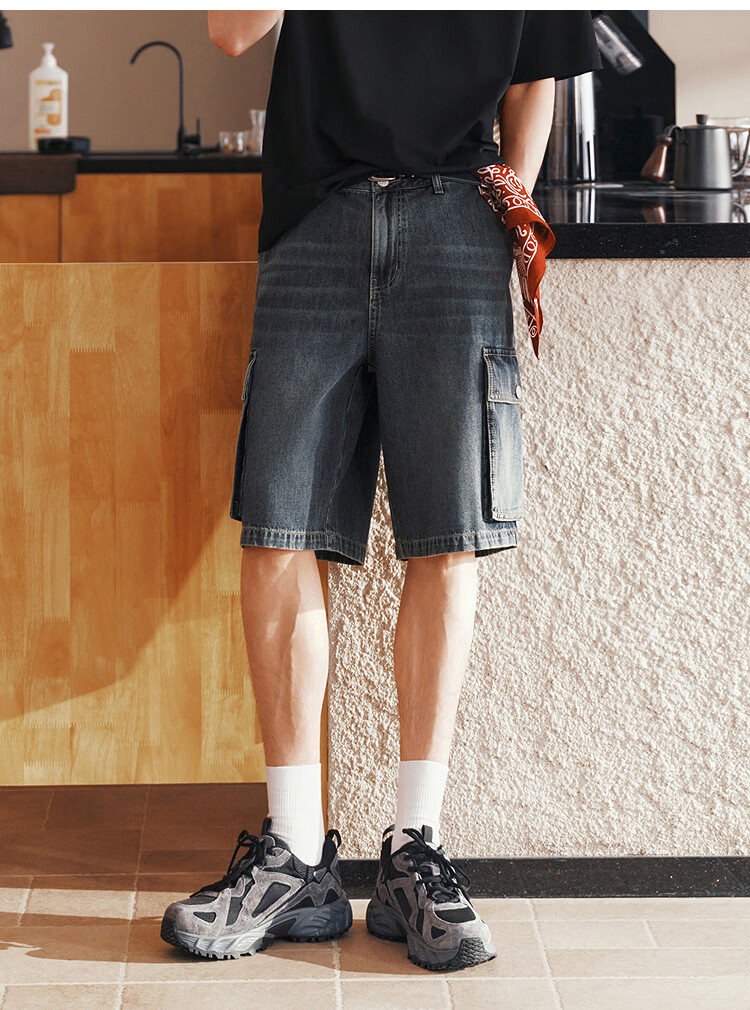 Semir Men's Summer Cool Cargo Denim Shorts 2026 Loose Vintage Washed Shorts 109326122103 15