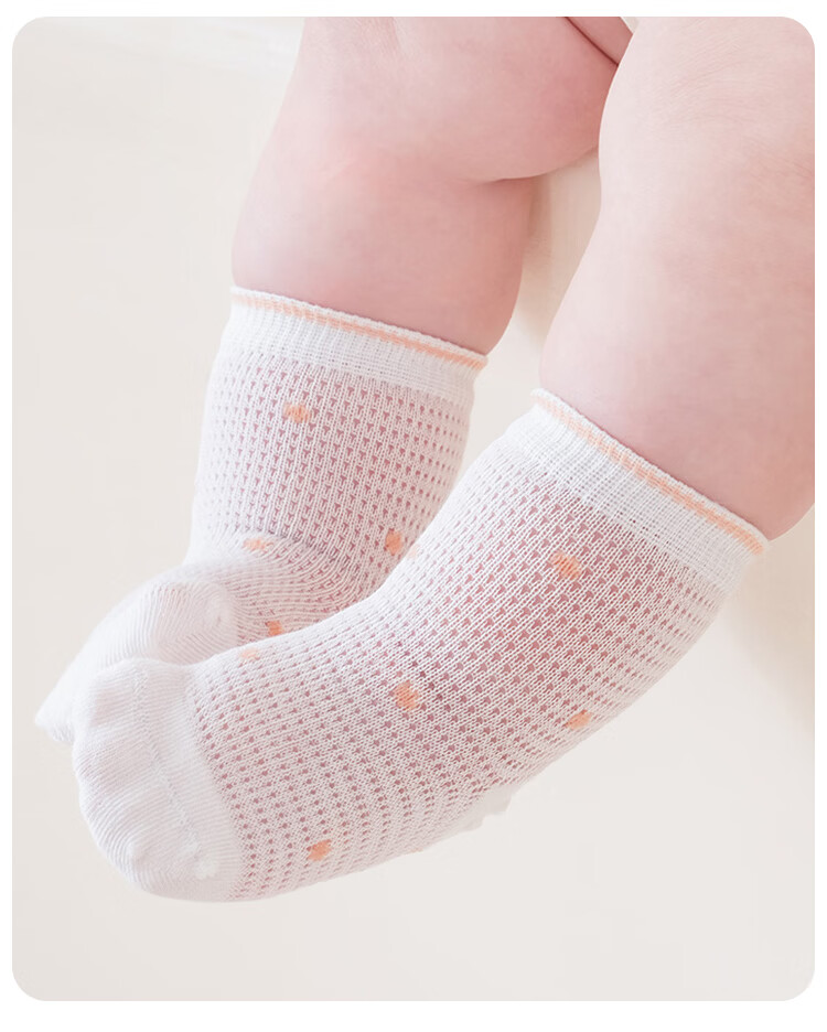9i9 Baby Socks Summer Thin Mesh Socks Girls Socks Children Socks Newborn Combed Cotton Socks 3 Pairs Pink 1-3 Years 6