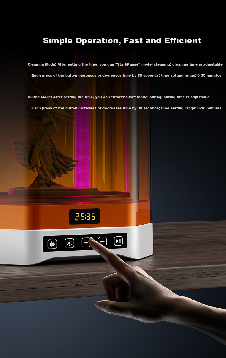 ELEGOO Mercury Plus 3.0 Resin 3D Printer Curing and Washing Machine Large Size Figurine Model Cleaning and Curing All-in-One Device 10