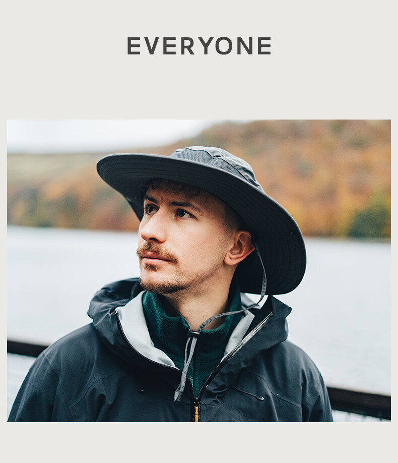 TOPEX Outdoor Wide Brim Hiking Hat for Men Summer Mountaineering Fishing UV Protection Breathable Quick-Dry Bucket Hat 21