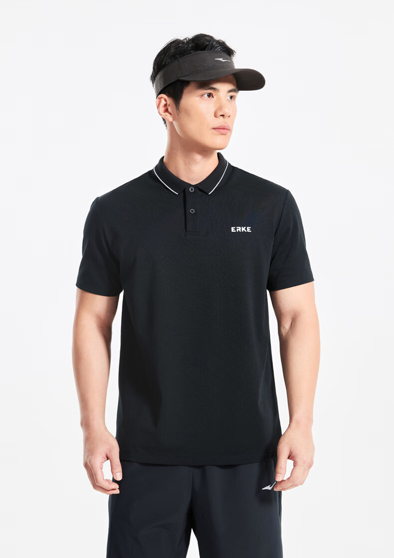 Hongxing Erke Summer Sports Short Sleeve Polo Shirt Outdoor Ice Cool Casual Men's Light Business Micro Collar T-Shirt 14