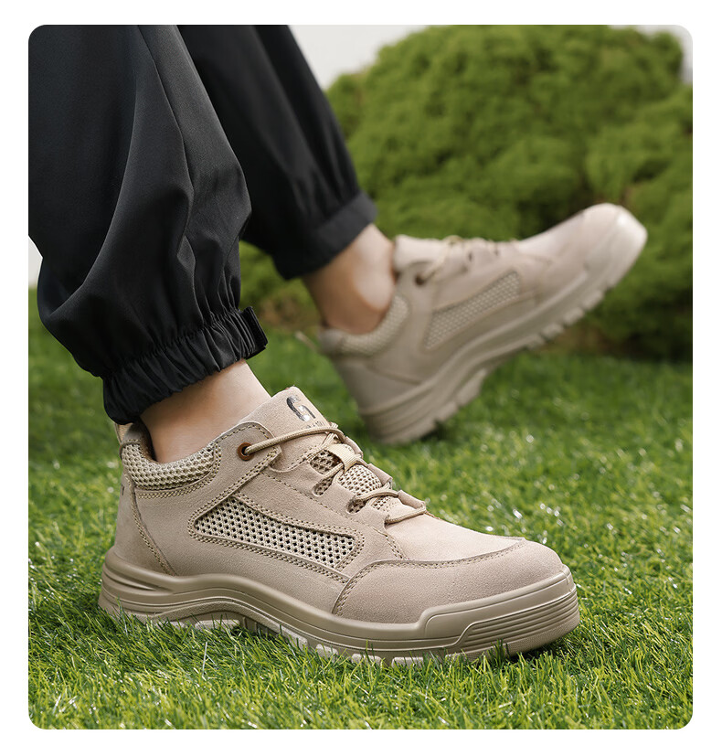 GUYISA Men's Summer Breathable Anti-Smash Anti-Puncture Steel Toe Lightweight Comfortable Safety Work Shoes 5115LT Size 39 12