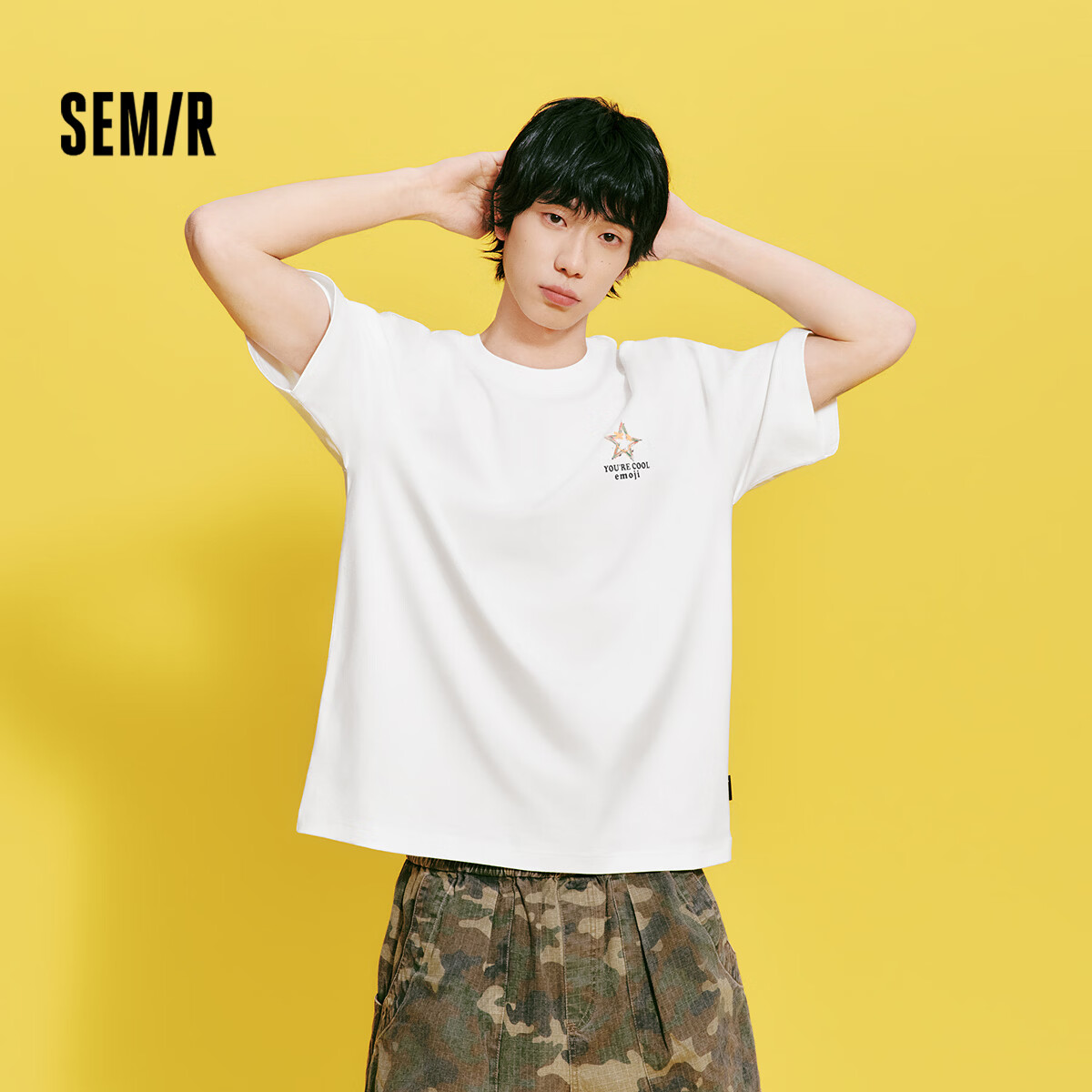 Semir Wang Anyu Mall Editionemoji™ Collaboration Men's Short Sleeve T-Shirt Summer 2026 Base Shirt 101326100208