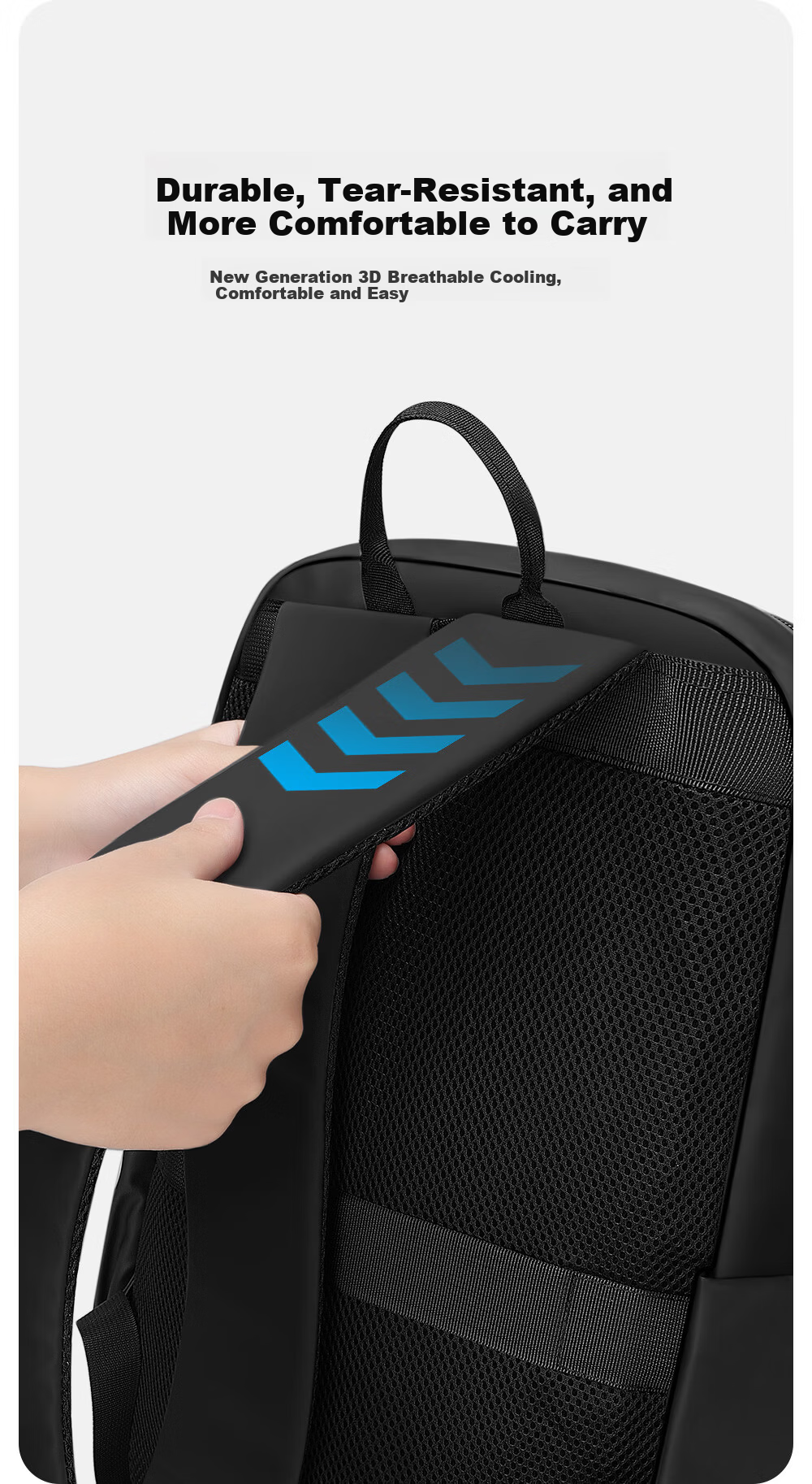 Biyoumei Business Laptop Backpack Large Capacity Travel Multifunctional Commuter Bag Black 11