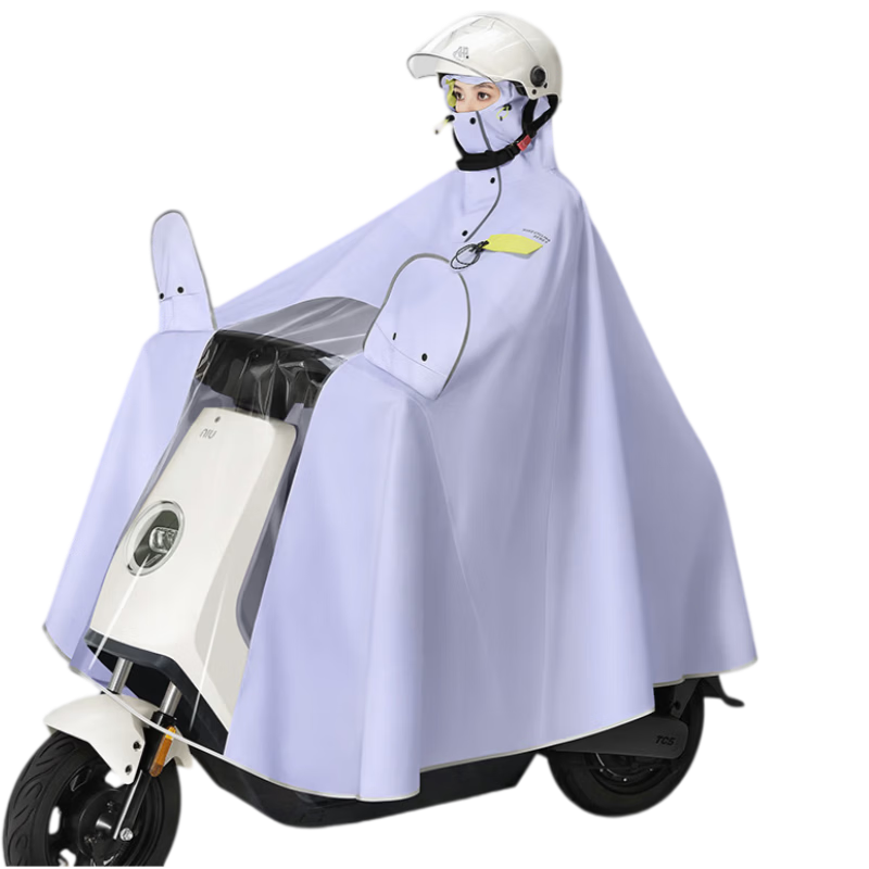 Beimei Electric Scooter Raincoat, Single-Person, Extra Large And Thick, Long Style, Full-Body Protection against Heavy Rain, Specially Designed for Cycling