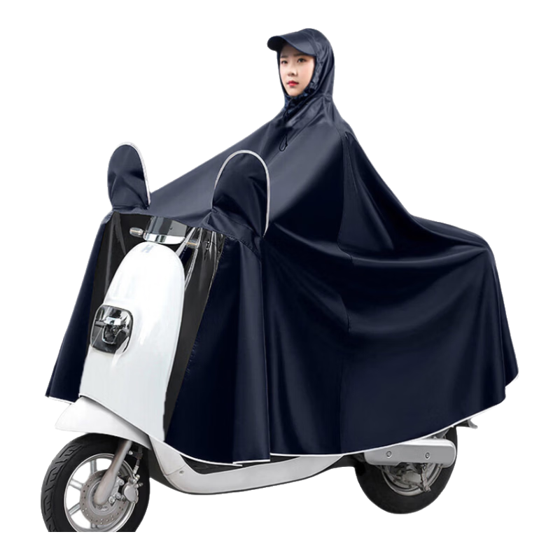 Chegui Mu Electric Motorcycle Electric Bike Raincoat Rain Poncho Cover Integrated Single-Person Unisex Extra Large Full-Body Heavy Rainproof Rain Cover