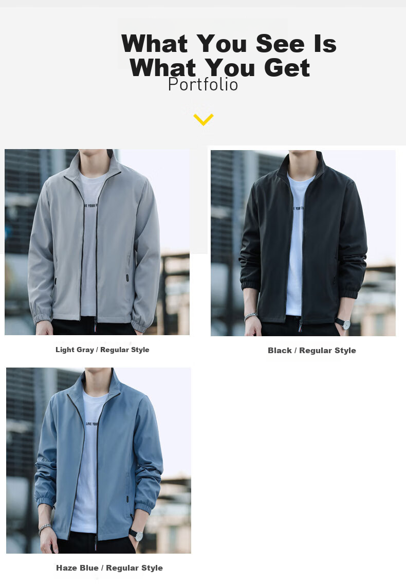 TUCANO [Windproof And Structured] Jacket for Men, Summer Business Loose Casual Sports Daily Trendy Solid Color Jacket, Black, Size M 6
