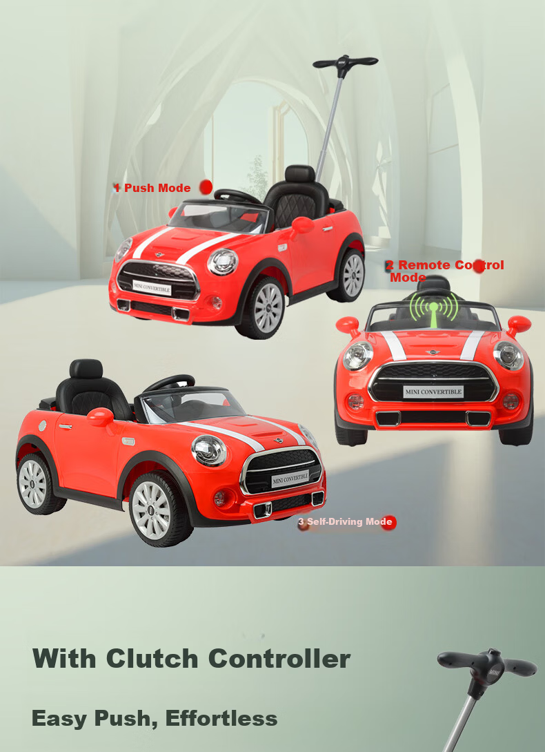 CHILOKBO MINI Kids Electric Ride-On Car Four-Wheel Remote Control Toy Car for Children Baby Push Ride Red Gift 6