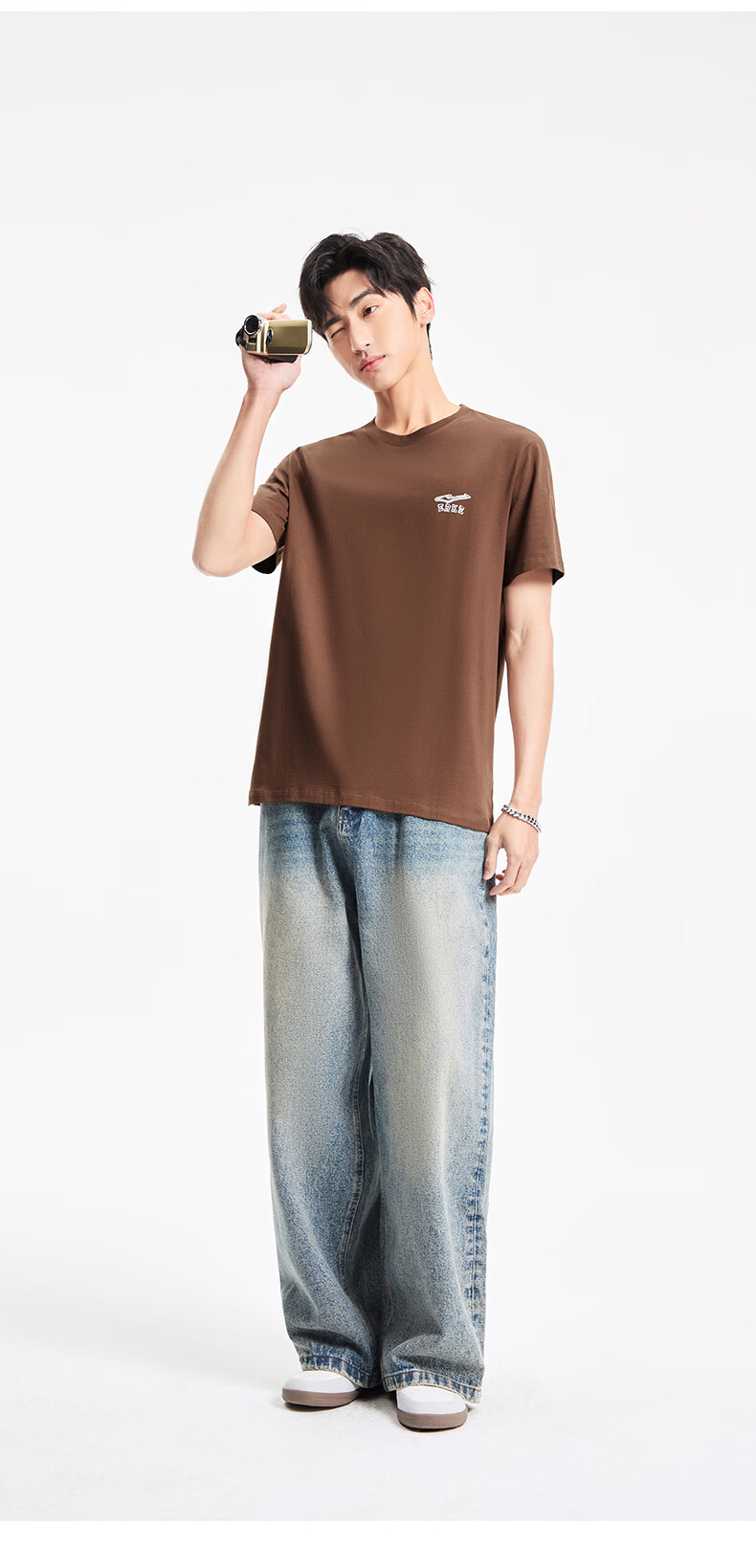 Erke Men's Short Sleeve T-Shirt Summer Casual Outdoor Sports Crew Neck Knit Tee Loose Fit Trendy Top 19
