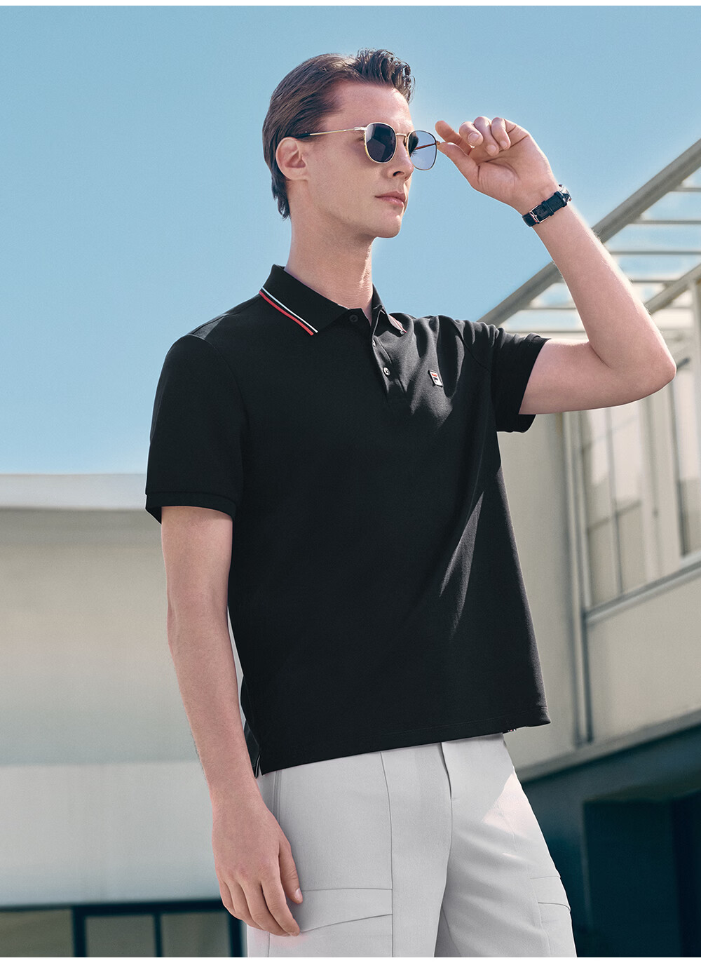 FILA Official Men's Knitted Short Sleeve Polo Shirt 2026 Summer Casual Comfortable Cooling Top 8