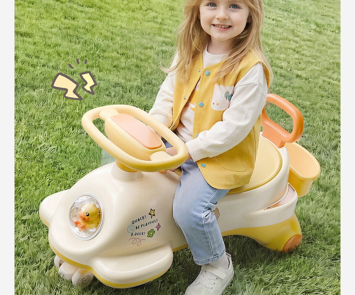 Le Little Yellow Duck Children's Twist Car 1-3-8 Years Old Baby Toy Boys and Girls Birthday First Year Gift Glide Scooter 9
