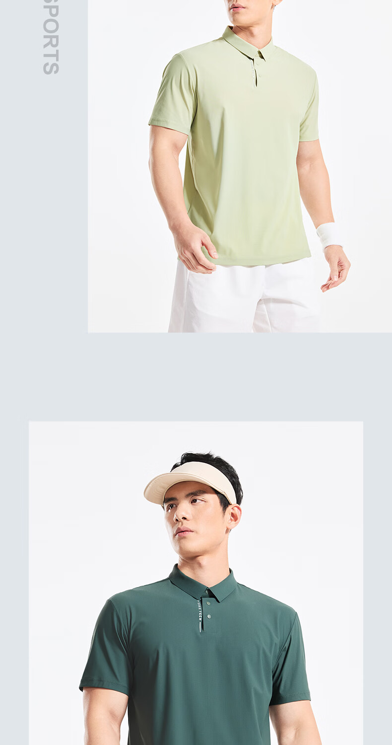 Erke Polo Shirt Summer Collared T-Shirt Sports Outdoor Casual Short Sleeve Ice Cool Lightweight Breathable High Elasticity Light Business Top 11