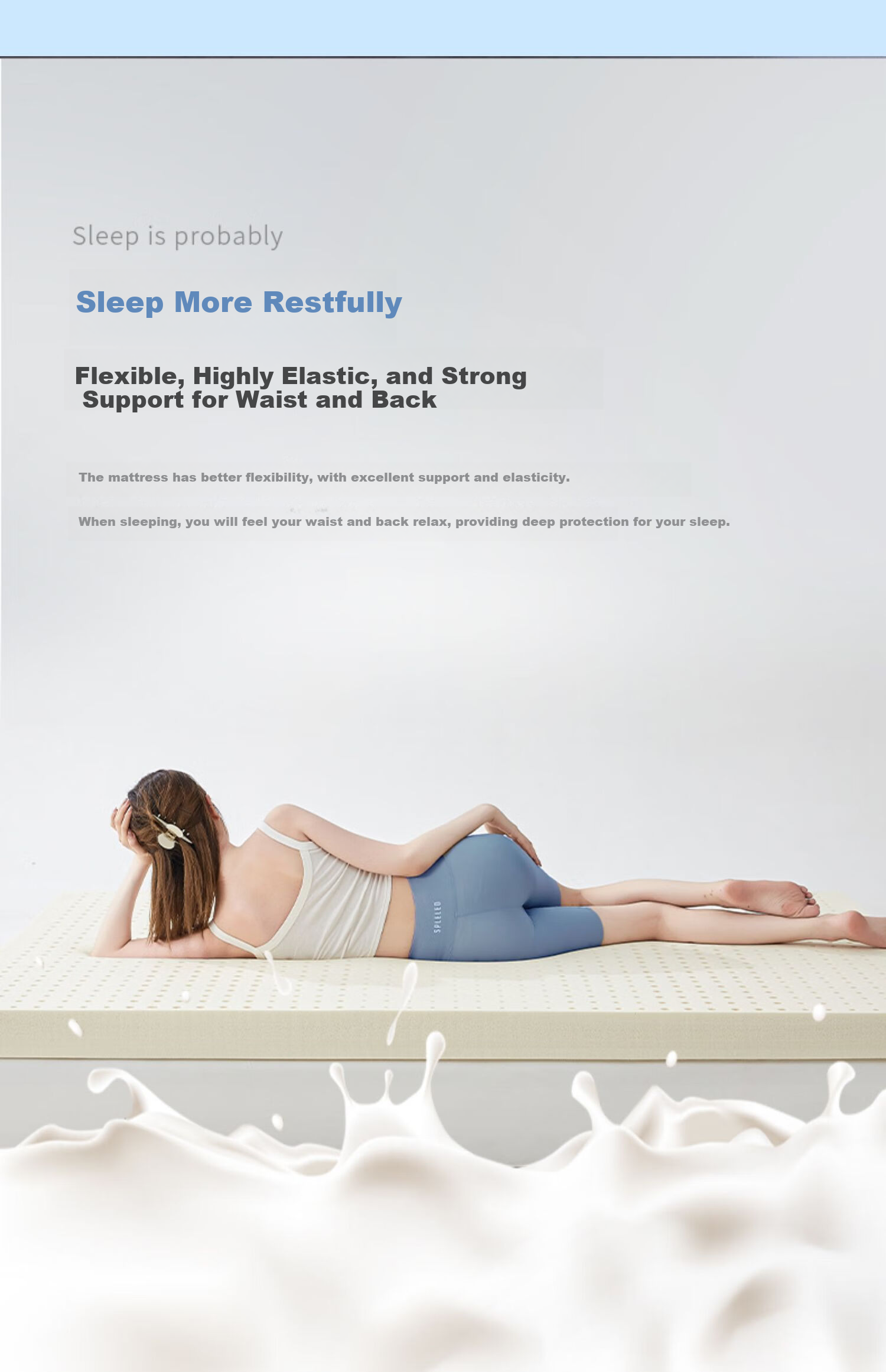 Blancpain Thailand Natural Latex Mattress Double Thin 1.8m Tatami Home Use 180x200x3cm 4