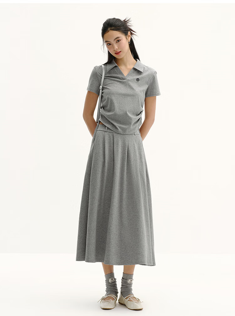 Semir Summer Women's Cotton Polo Shirt and Skirt Set 2026 Commuter Two-Piece Outfit 101326117008 14