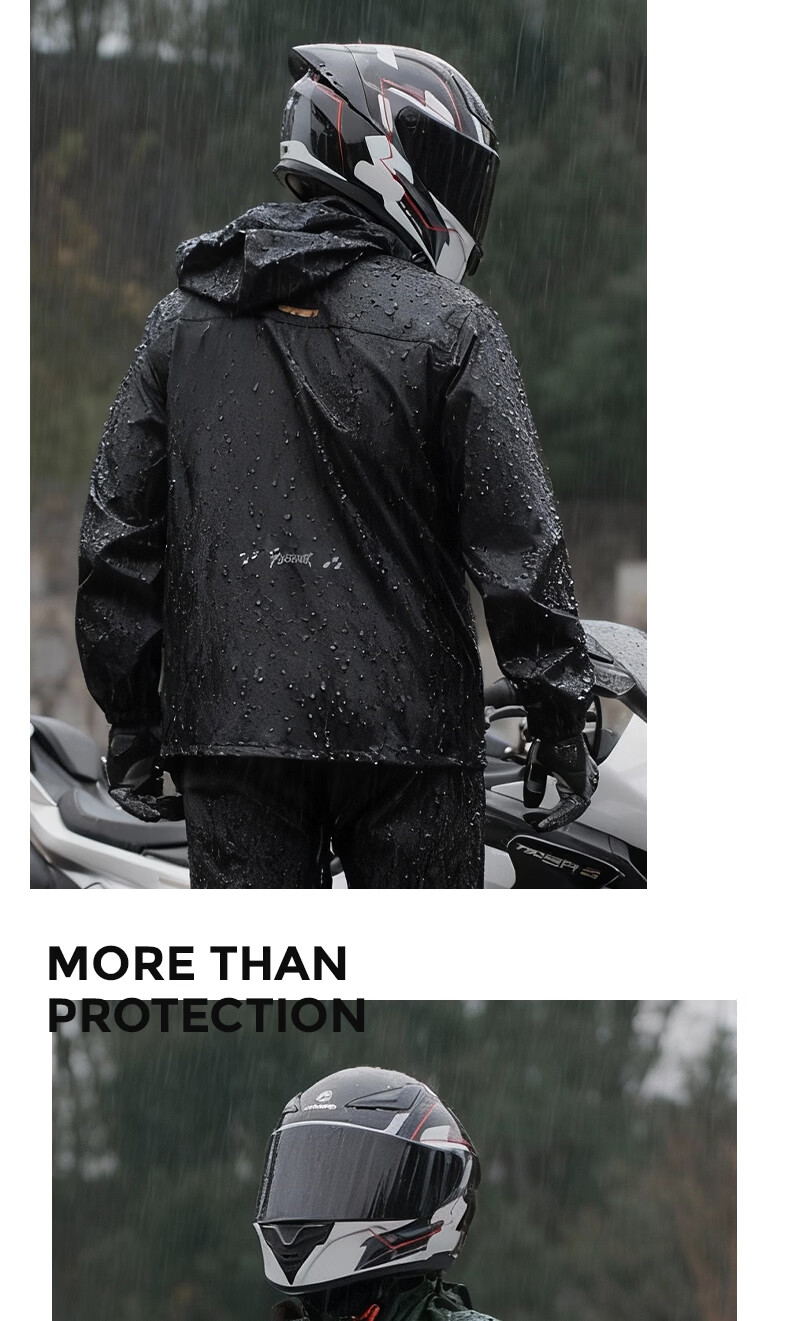 PRIDEROCK Motorcycle Electric Bike Raincoat Waterproof Breathable Outdoor Delivery Rider Two-Piece Rain Suit 15