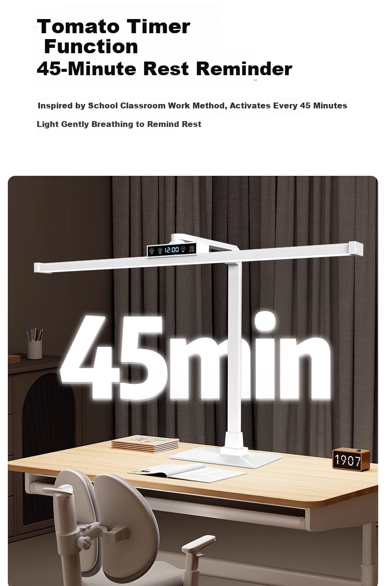 Boraer National AA Grade Desk Lamp Eye Protection Study Reading Lamp Children's Student Dedicated Desk Writing Large Road Lamp Clock Eye Protection Lamp 13