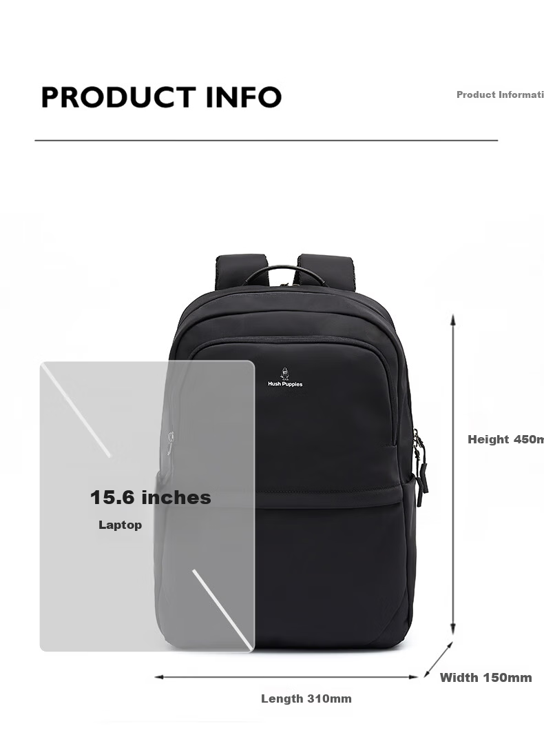 Hush Puppies Men's Large Capacity Casual Travel Backpack Laptop Bag Multifunctional School Bag Birthday Gift for Boyfriend 6