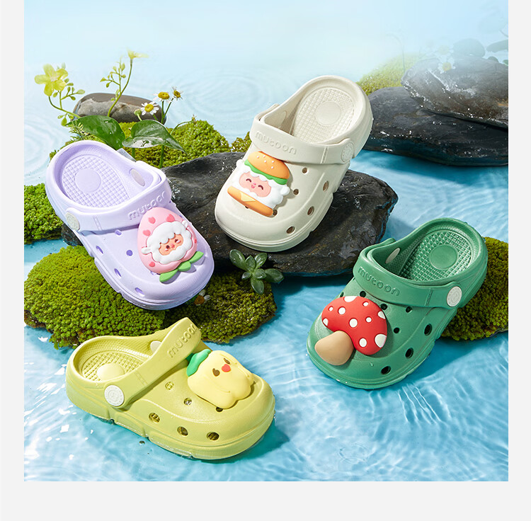 Mutong Kids Slippers Size 26 Summer Boys Baby Ventilated Cartoon Essential Oil Protective Sandals Girls Sweet Pepper Green 170 10