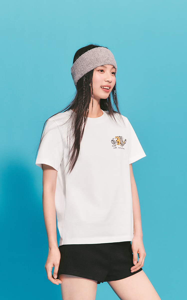 Semir Mall Edition | Illustrator Collaboration Women's Summer Loose Embroidered Short Sleeve T-Shirt 2026 Top 101326100021 2