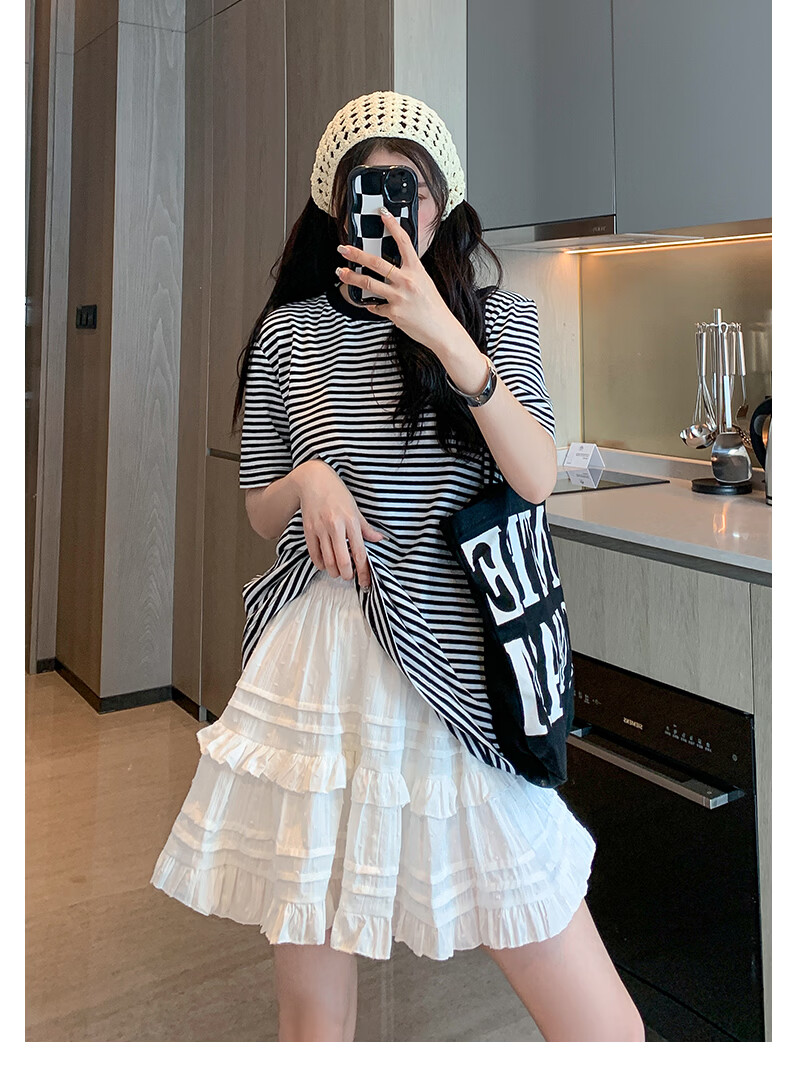 Borui Lace Short Skirt Women's Spring Summer 2026 New Puff Cake Skirt A-Line Ballet White Half Skirt 10