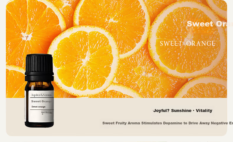 Jupiter & Venus Dried Tangerine Peel Essential Oil Aromatherapy Natural Plant Fragrance Long-lasting Home Indoor Diffuser 12