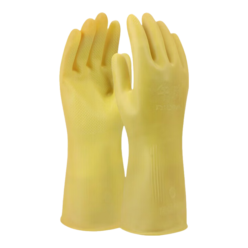 Niupai Latex Gloves, 5 Pairs, Thick Rubber Gloves for Washing Dishes And Clothes, Waterproof And Wear-Resistant, for Household Chores And Kitchen Cleaning, Large Size
