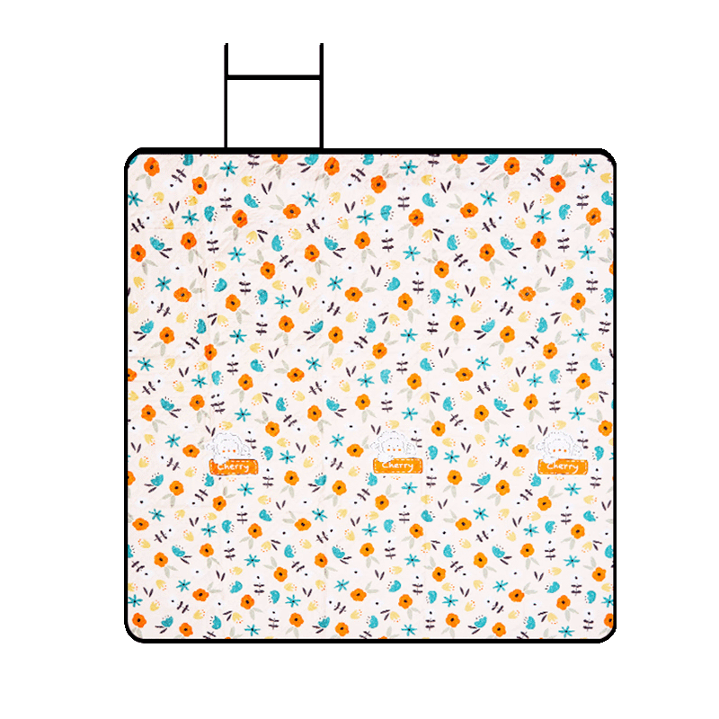 JD Jingzao Thickened Outdoor Picnic Mat Moisture-Proof Camping Mat Ultrasonic Washable Floral 200x200cm