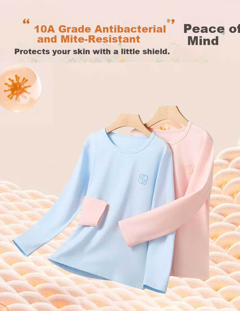 LangSha Children's Autumn Thermal Underwear Set Girls Wool Silk Long Johns Autumn Winter Warm Innerwear for Older Girls 11