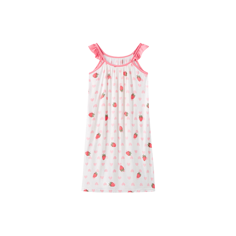 DEESHA 7A Antibacterial Sweet Princess Style Comfortable Breathable One-Piece Nightgown Cool Home Dress