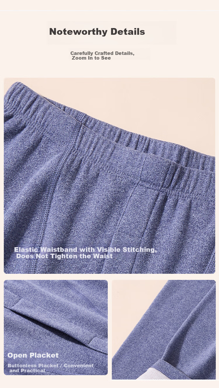 LangSha Women's Thermal Pants Cashmere Silk Antibacterial Heating Cold-Resistant Couple's Thin Autumn Winter Underwear 7