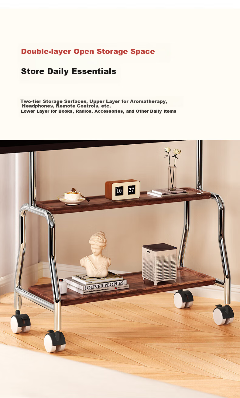 Kaiqi 32-75 Inch Mobile Stainless Steel TV Stand Art Floor Mount for Hisense TCL Thunderbird Huawei Smart Screen Xiaomi and More 15