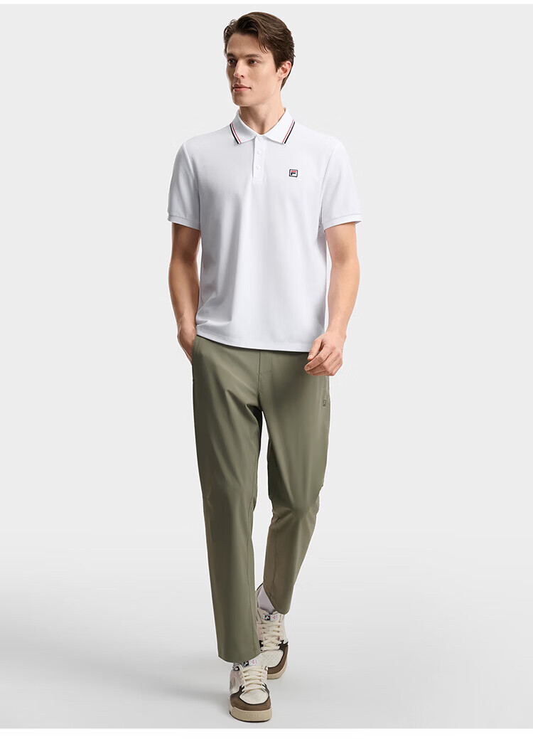 FILA Official Men's Knitted Short Sleeve Polo Shirt 2026 Summer Casual Comfortable Cooling Top 28