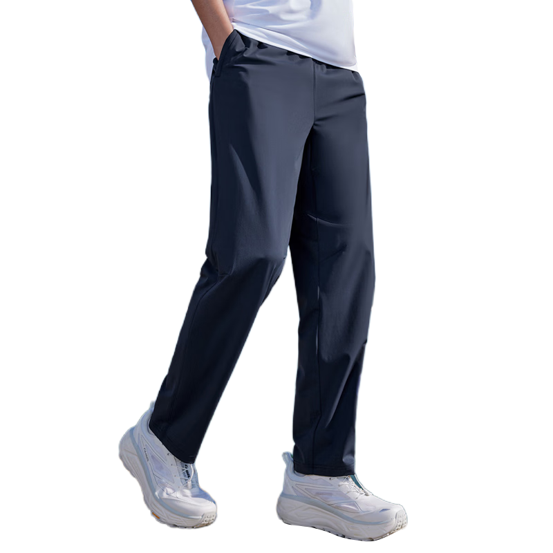CAMEL Quick-Dry Men's Sports Pants Cool, Sun-Protective, Breathable Straight-Leg Casual Pants C16BA9L3039 Night Blue L