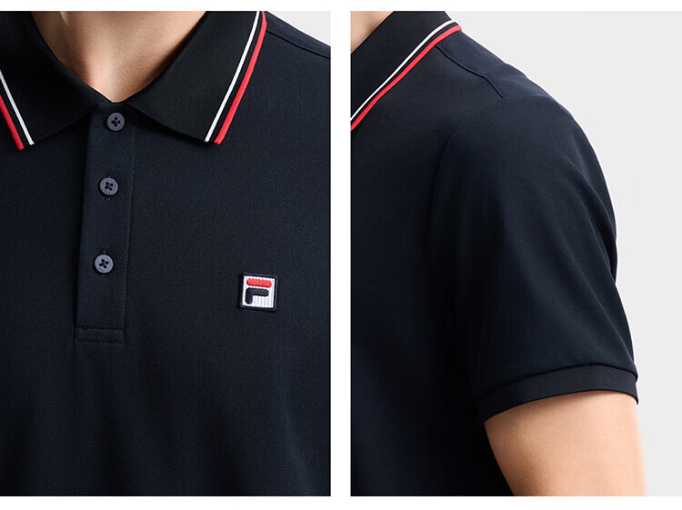 FILA Official Men's Knitted Short Sleeve Polo Shirt 2026 Summer Casual Comfortable Cooling Top 24