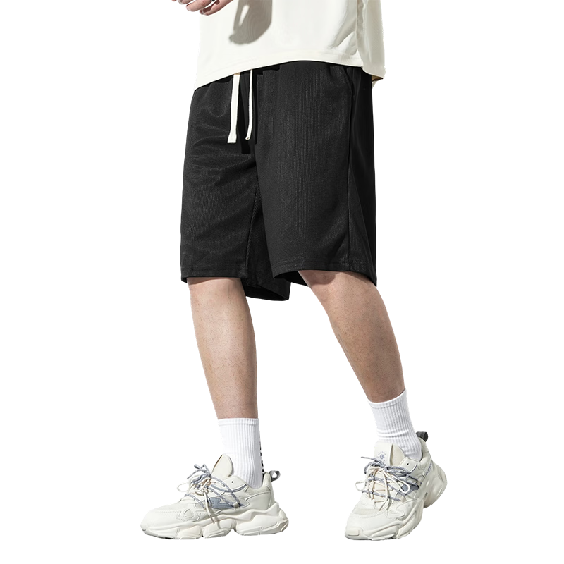 GLM Men's Summer New Solid Color Simple Versatile Breathable Casual Sports Shorts
