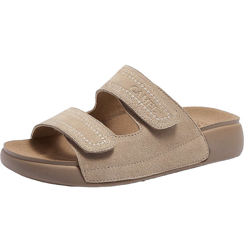 CAMEL Women's Sandals Pineapple Series 2 Double Strap Casual Birkenstock Style Slippers L26M504056 Apricot Size 36
