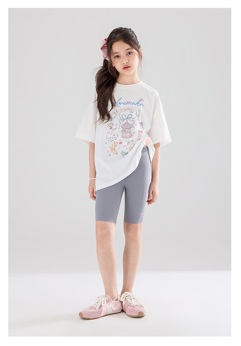 Mucmukn Wish Fairy Snowflake Soft Cotton Loose Hand-Painted Print Short Sleeve T-Shirt Summer Girls' Tee New 35