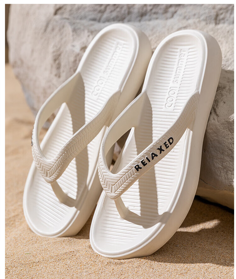 Qiumuxi Men's EVA Flip Flops Slip-Resistant Summer Beach Durable Soft Sole Portable Home Couples Sandals 1