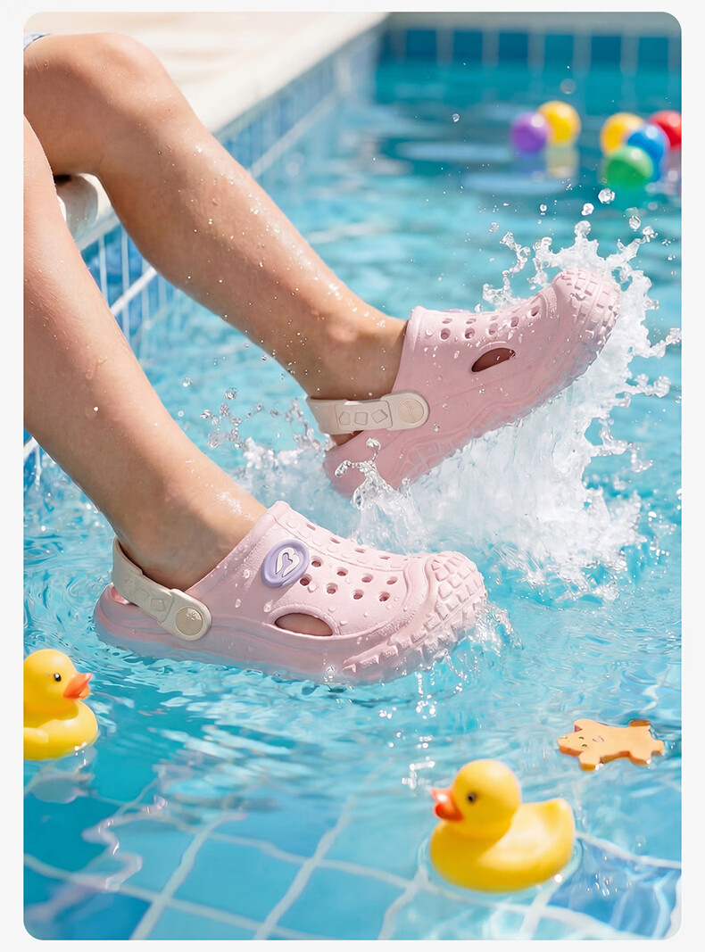 BALABALA Boys' Summer Breathable Closed-Toe Outdoor Lightweight Kids' Sandals Girls' Beach Shoes Children Youth Slippers 18