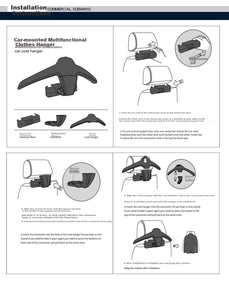 Digalun Car Clothes Hanger Multifunctional Vehicle Seat Back Coat Rack Suit Hanger Hook 18