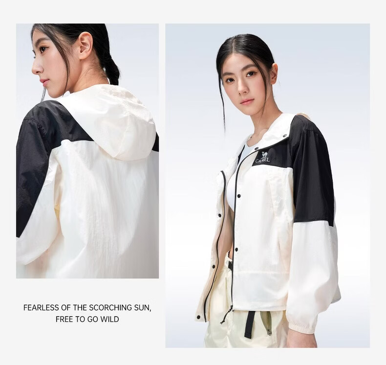 CAMEL Outdoor Sun Protection Jacket 2026 Spring Summer New UPF700+ Unisex Cooling Windproof Water-Repellent Sports Jacket 5024 24