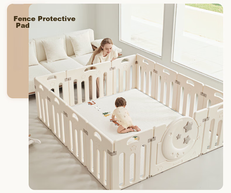 BG-BABYGO Baby Thickened Crawling Mat Infant Children's Home Living Room Floor Mat XPE Play Crawling Mat 180*150*2cm 15
