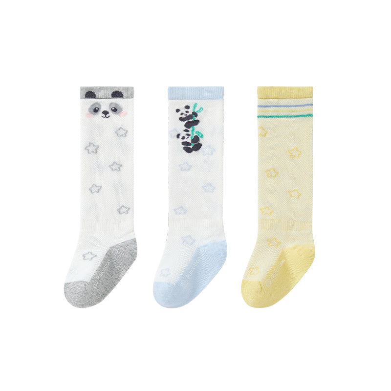 PurCotton Baby Socks Newborn Infant Cotton Antibacterial Knee-High Socks 14cm-16cm