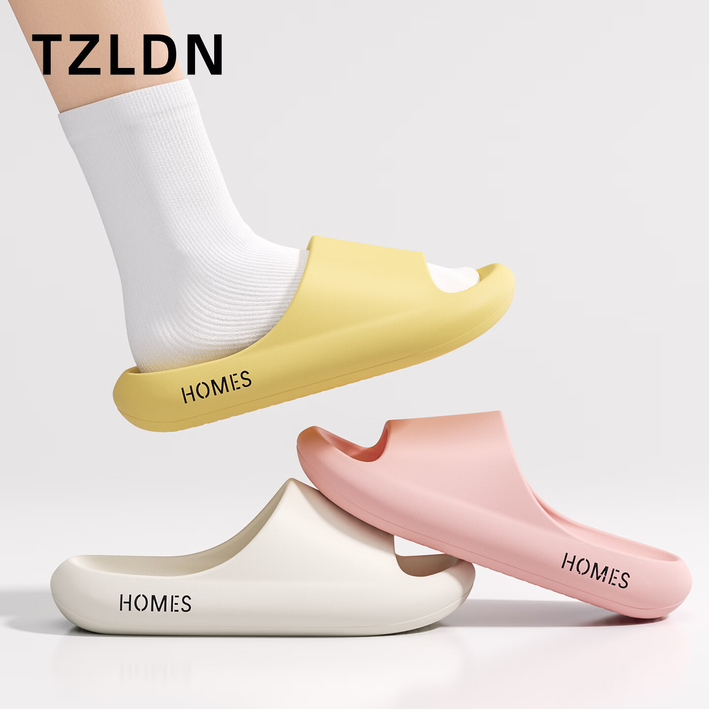TZLDN Women's Soft Sole EVA Slippers 2026 New Indoor Couple Home Bathroom Non-Slip Odor-Resistant Outdoor Sandals
