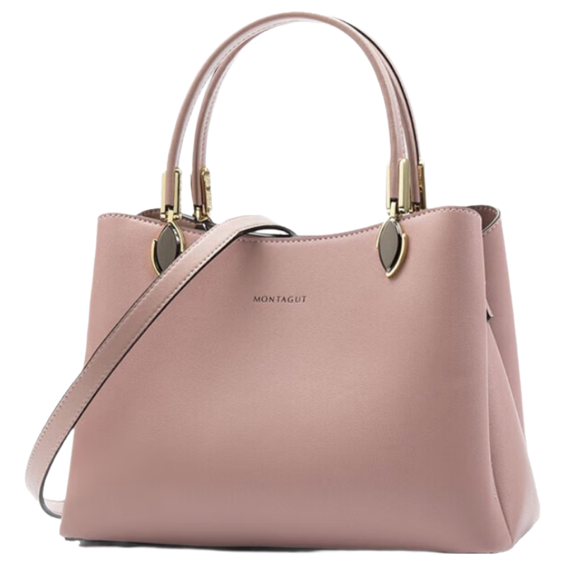MONTAGUT Women's Handbag, New Genuine Leather Crossbody Bag, Bucket Bag, Tote Bag, Mommy Bag, Birthday Gift for Wife