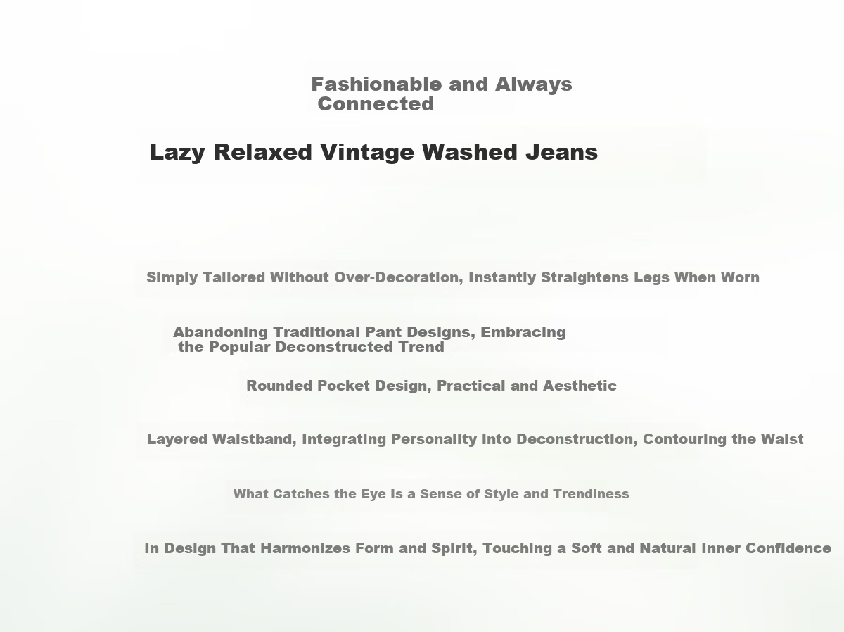 Chushen Women's Spring and Autumn High Waist Slim Straight Vintage Denim Jeans S51N063 2